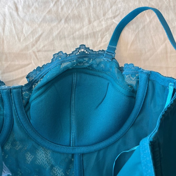 NWT Sincerely Jules Teal Lace Bustier Corset Top S/M - Picture 11 of 13
